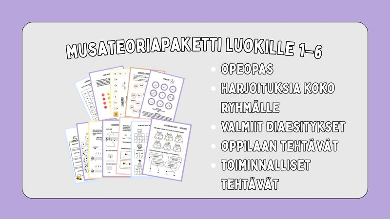 Laaja musateoriapaketti luokille 1–6